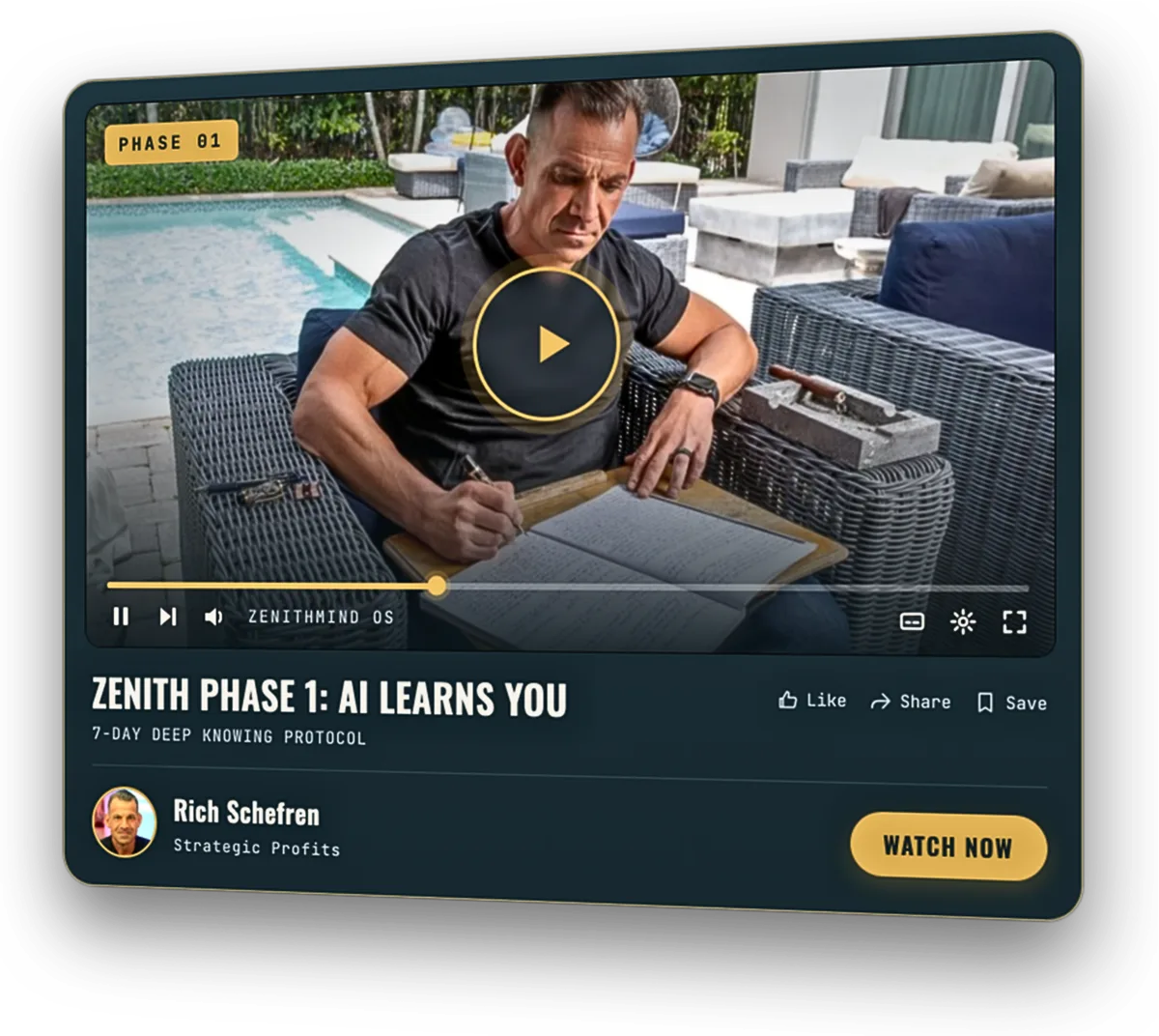 Zenith Phase 1: AI Learns You. The 7-Day Deep Knowing Protocol, with Rich Schefren
