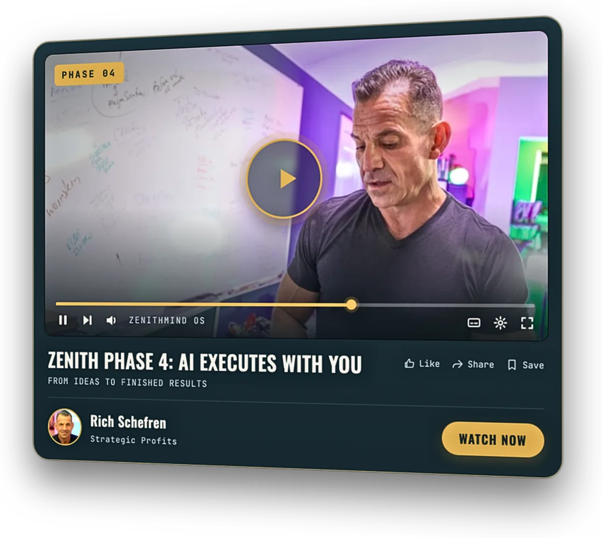 Zenith Phase 4: AI Executes With You. From ideas to finished results, with Rich Schefren